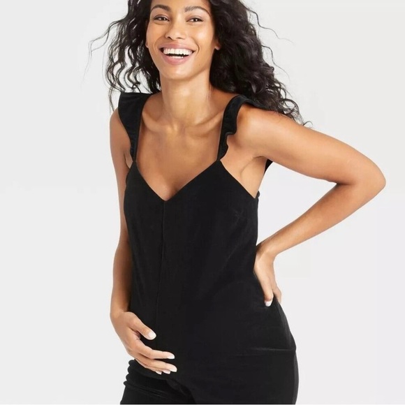 The Nines by Hatch Velvet Jumpsuit - Picture 2 of 10